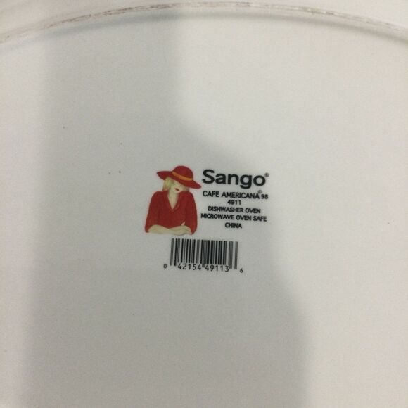 Sango Serving Platter Cafe Americana Oval 16” approx. #4911 - Picture 7 of 9